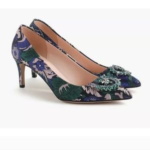 J. Crew Colette Jacquard Embellished Pumps - 5